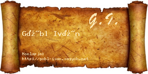 Göbl Iván névjegykártya