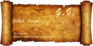 Göbl Iván névjegykártya