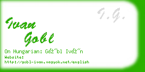 ivan gobl business card